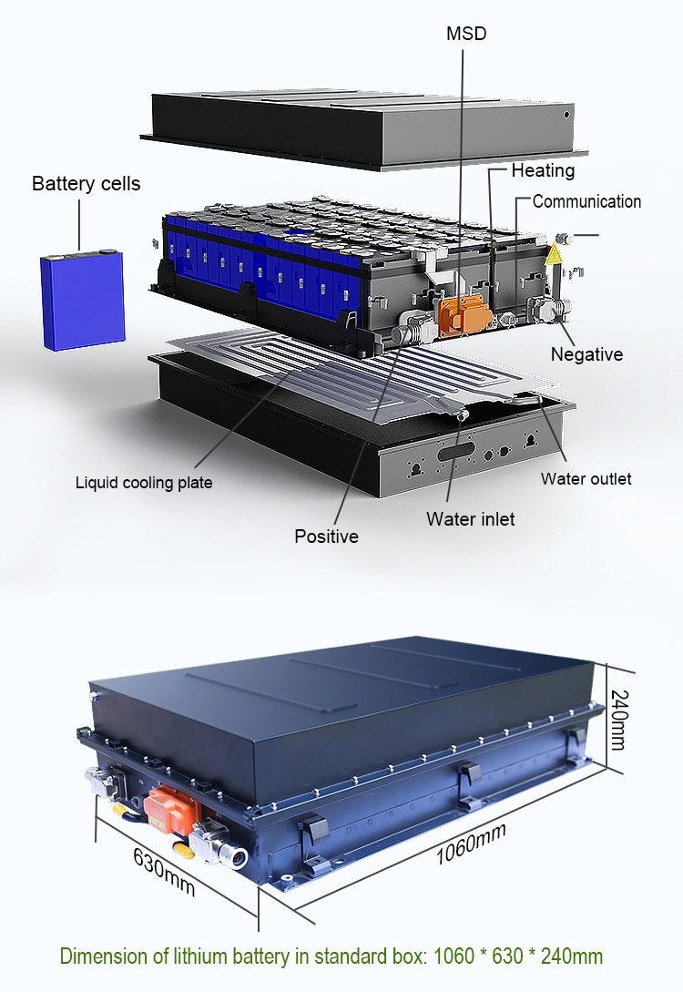 LFPの電気自動車電池のパック84V 400ahのリチウム イオン電池EV力電池は電気自動車Eバスのために詰まる